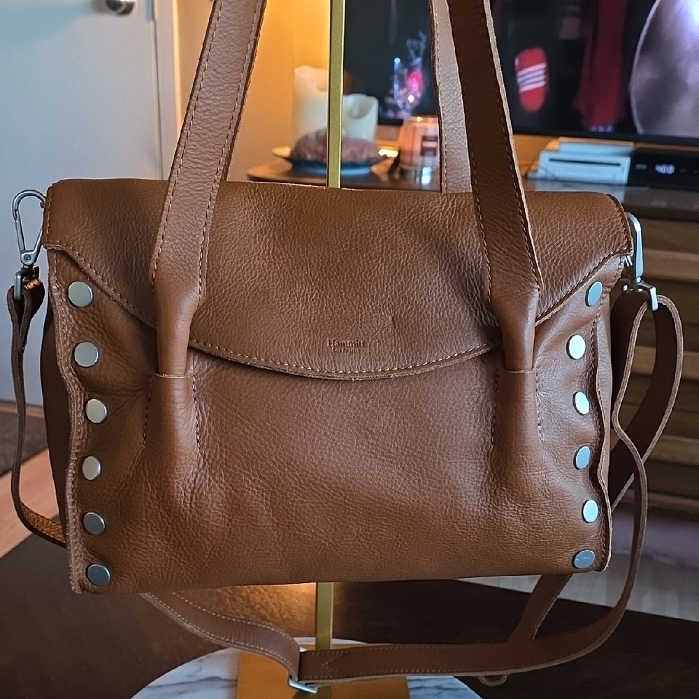 Hammitt Shawn EUC Leather Bag With Red Suede Inside, And Silver Hardware!